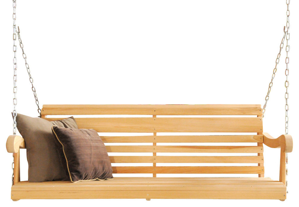 Cypress Porch Swing Craftsman Porch Swings by Hershy Way Houzz