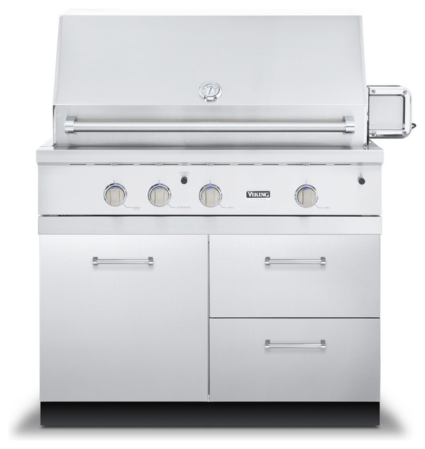 Viking 42" Grill Base Cabinet With 2 Drawers, Stainless Steel | VQBO4121SS
