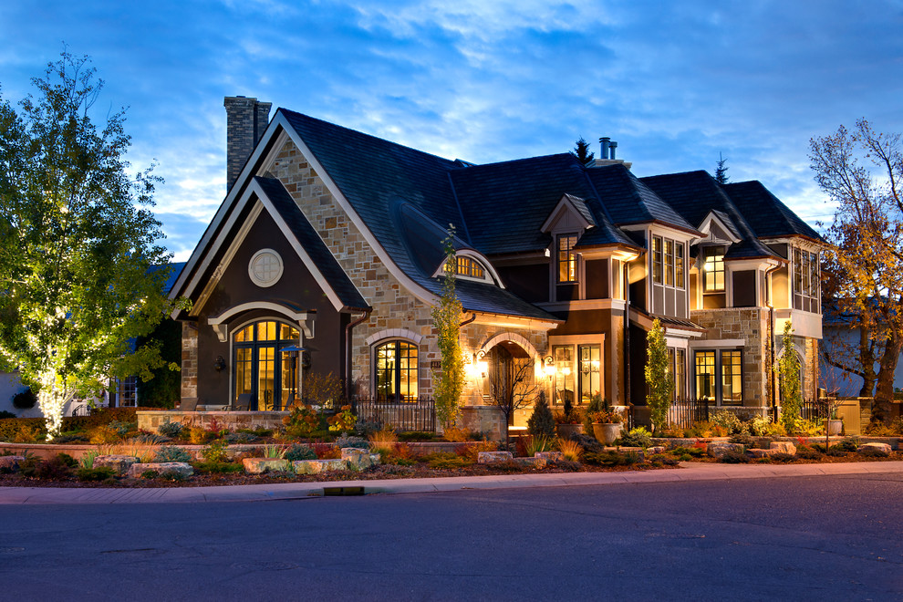 Photo of a traditional two-storey exterior in Calgary.
