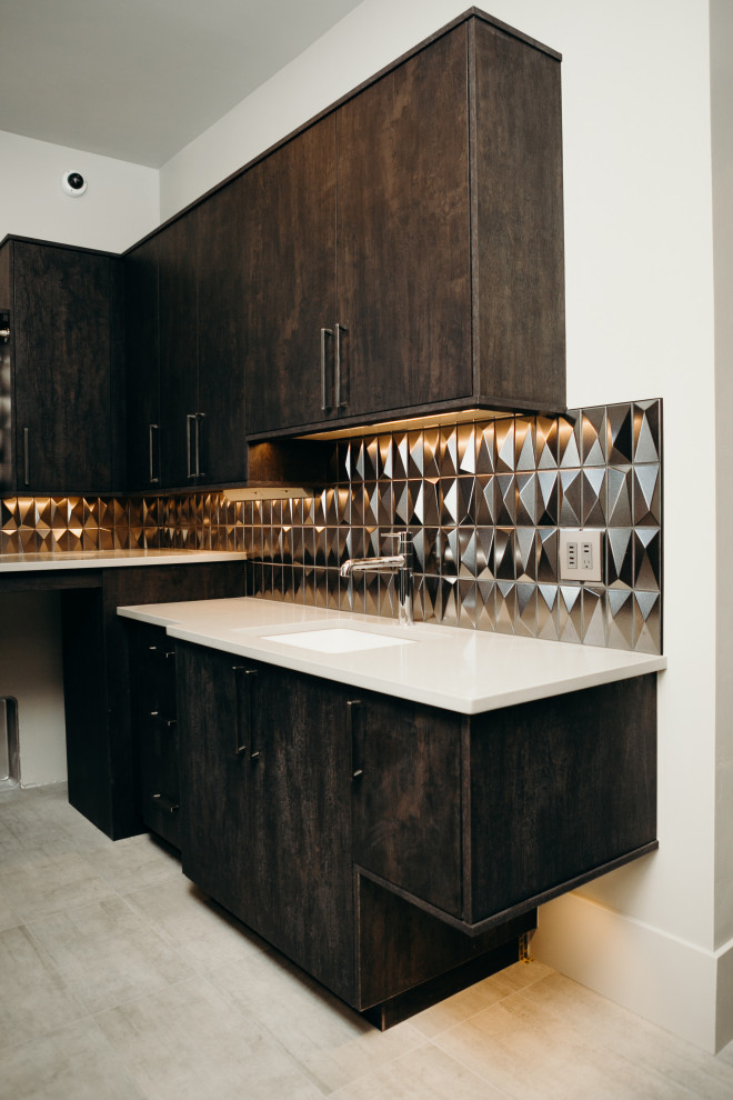 Inspiration for a rustic kitchen remodel in Denver