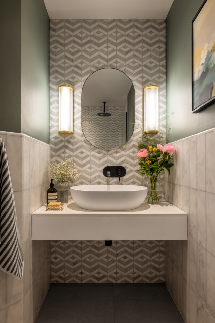 Shower room creation contemporary-toalett