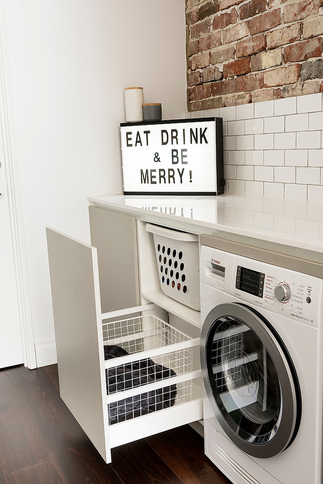 This is an example of a scandinavian laundry room in Perth.