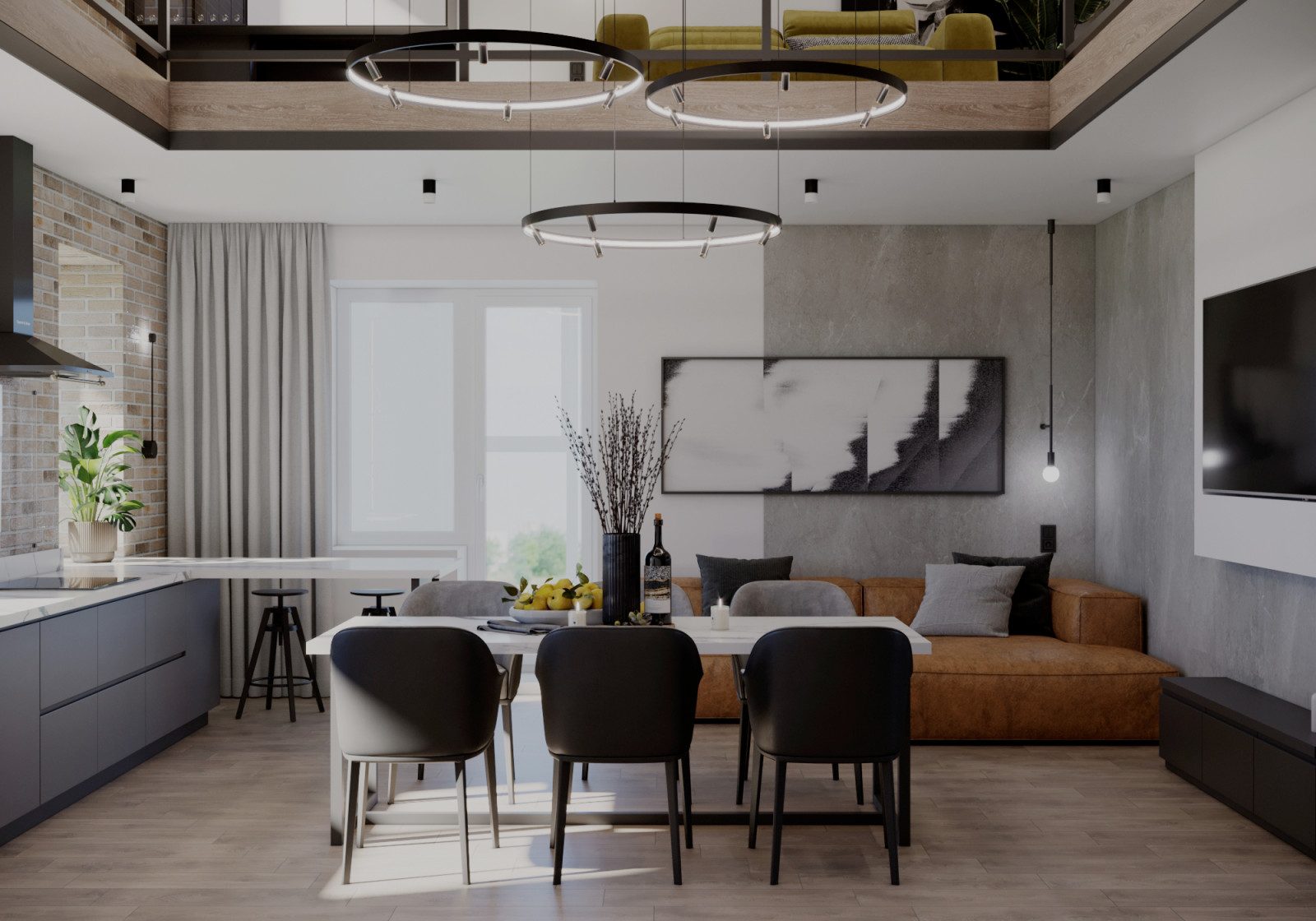 Двухуровневая квартира Лофт