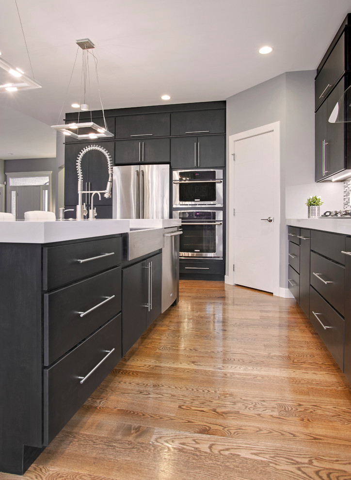 Dark Modern Kitchen - Modern - Kitchen - Cedar Rapids - by ...
