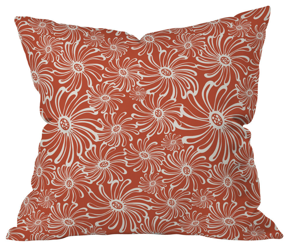 Heather Dutton Bursting Bloom Spice Throw Pillow, 16x16