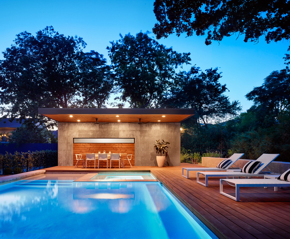 QUARRY POOL HOUSE and CARPORT - Contemporary - Pool - Austin - by Matt ...
