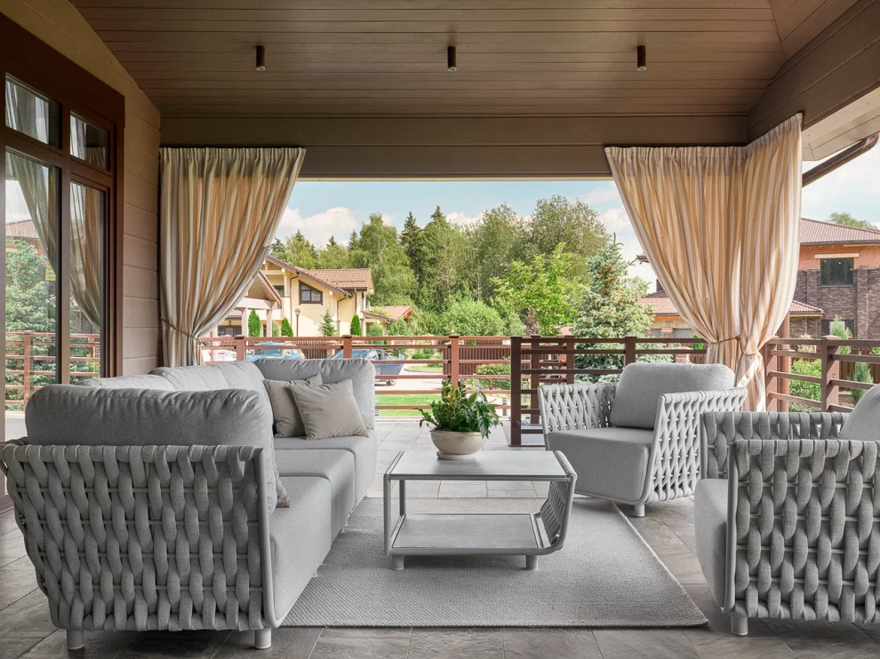 Дом из клееного бруса в стиле шале