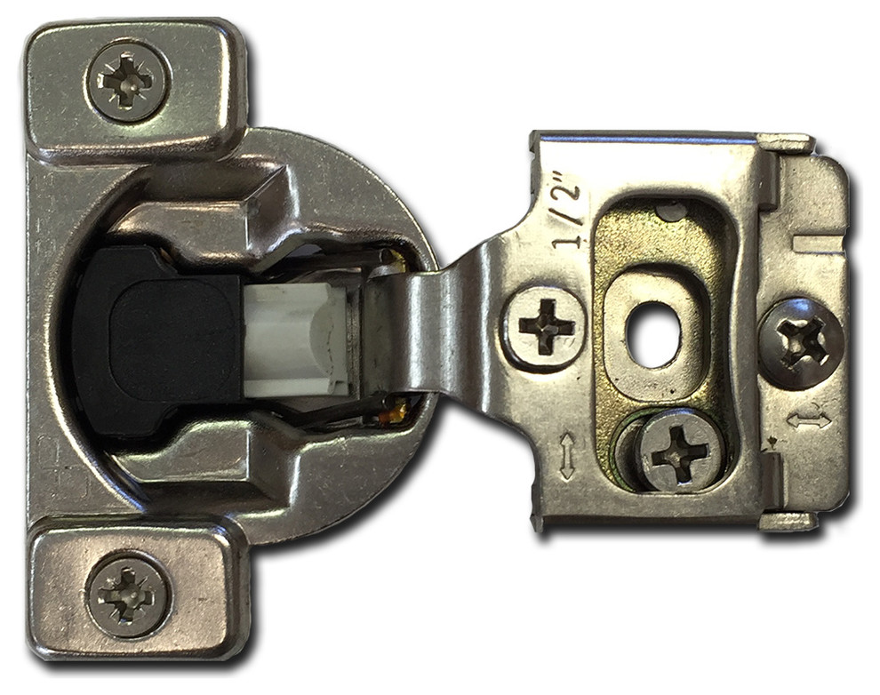 Onus SoftClose OnePiece Hinge, 105 Degree 1/2" Overlay with Dowels (10 Pack) Contemporary