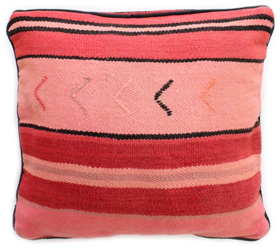 Pink Striped Moroccan Pillow