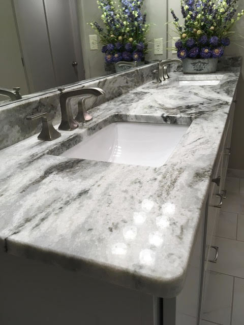Grey & White Bathroom Remodel