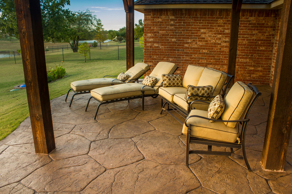 EarthToned Oklahoma Outdoor Living Area Rustic Patio Oklahoma