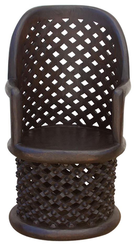 Vintage Bamileke Cameroon Chair Eclectic Armchairs And Accent Chairs by Decor Houzz