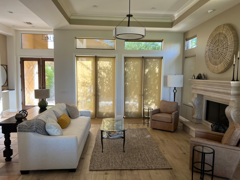 Living room - transitional living room idea