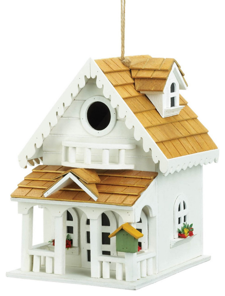 Two Story Happy Home Birdhouse Contemporary Birdhouses by