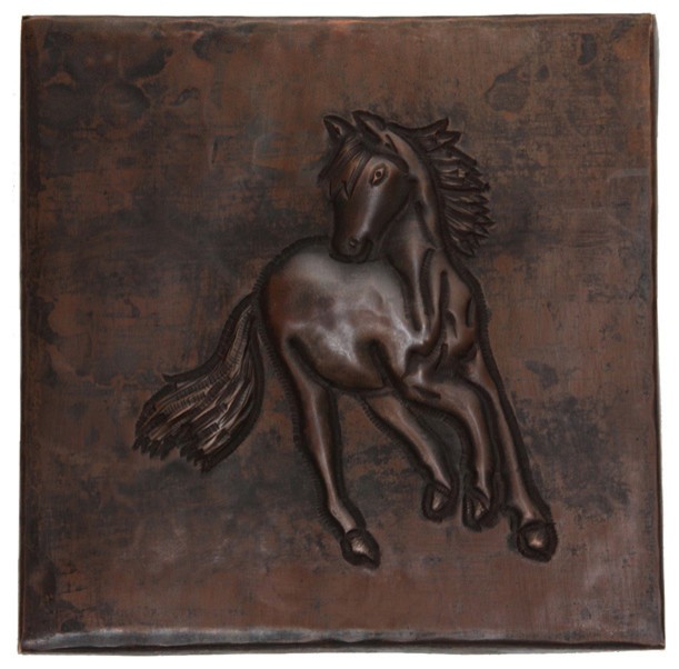 Colt Design Hammered Copper Tile (TL323), 4x4 Farmhouse Wall And