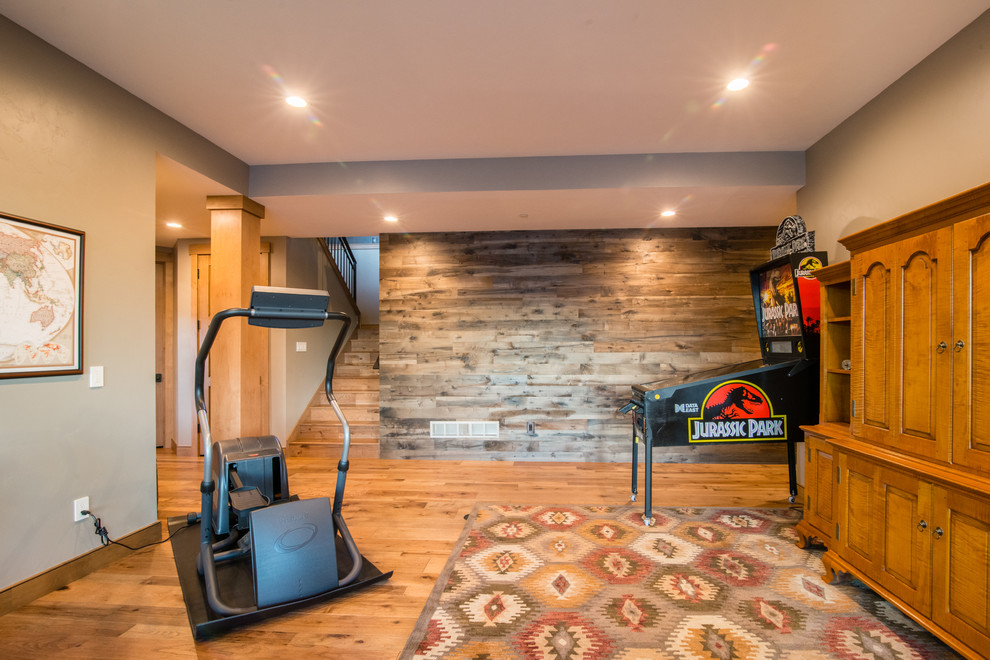 Inspiration for a rustic home design remodel in Denver