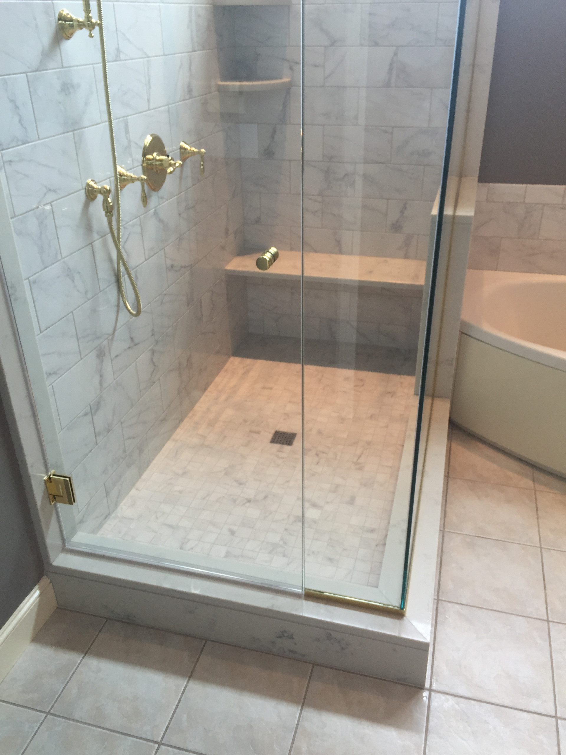 Traditional Quincy Shower remodel.