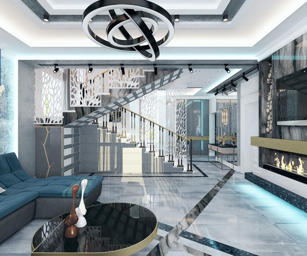 Гостиная-холл в частном домовладении 5