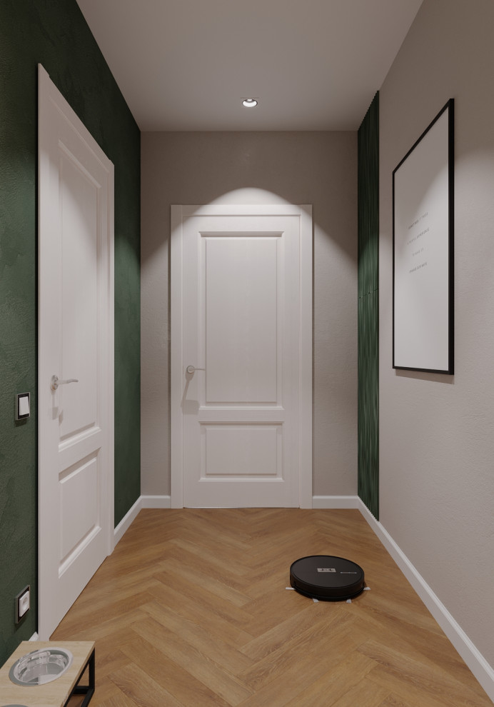 Квартира  с зелёными акцентами