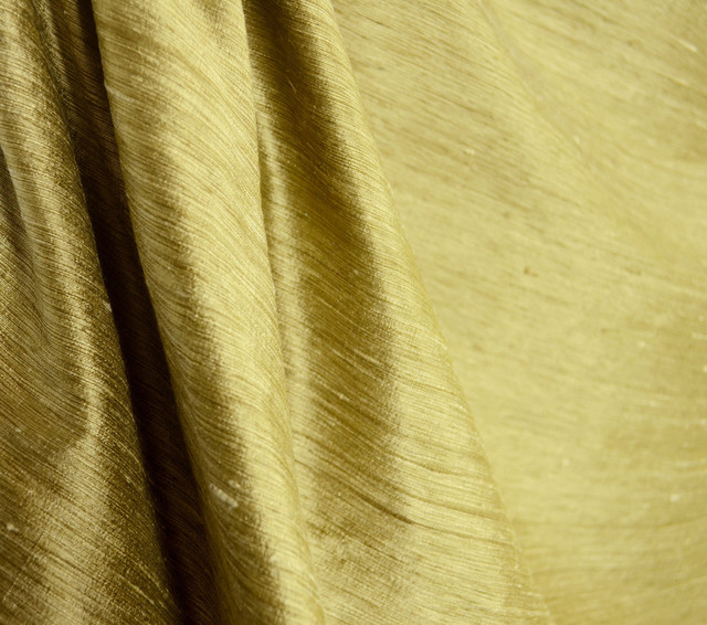 57400 11 Solid Antique Gold Silk Drapery Fabric