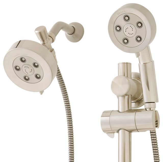 Neo Collection Anystream Slide Bar Mounted 2-Way Shower System, Brushed Nickel