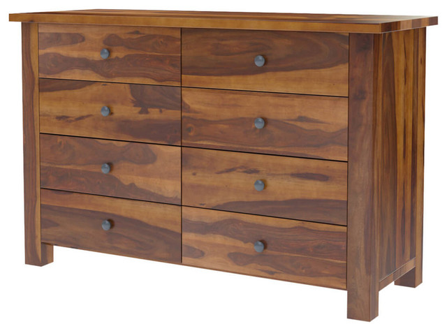 Osteen Contemporary Rustic Solid Wood Bedroom Dresser With 8