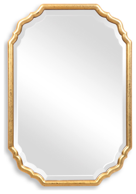 32" Traditional Gold Ornate Mirror