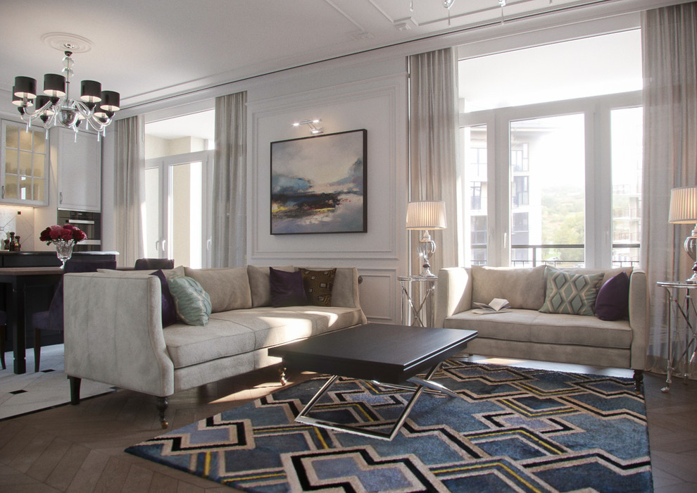 3х уровневая квартира в стиле современная классика