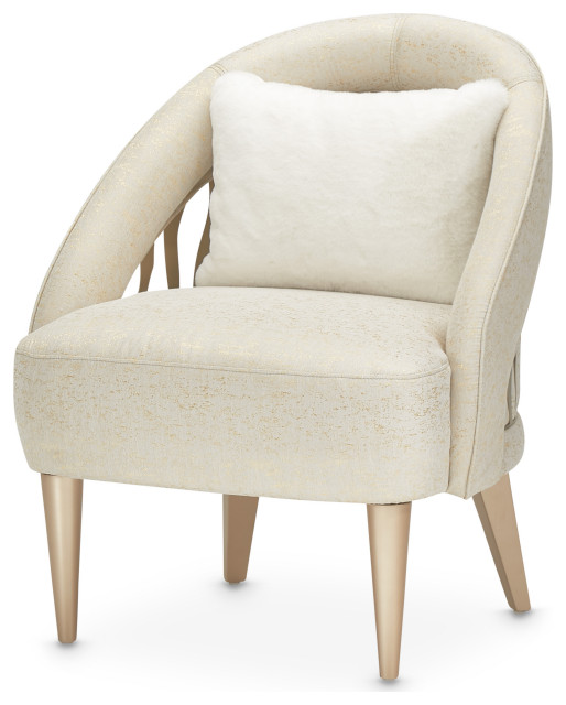 La Rachelle Flame Chair Gold Rush/Champagne Midcentury Armchairs