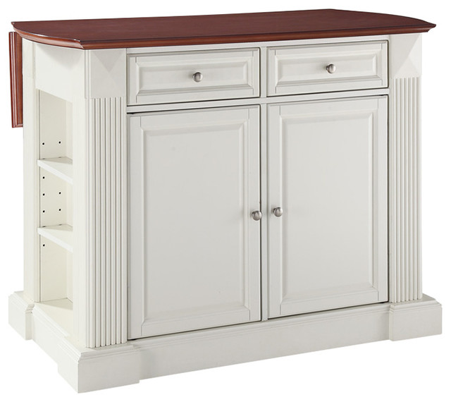 Drop Leaf Breakfast Bar Top Kitchen Island Traditional Kitchen