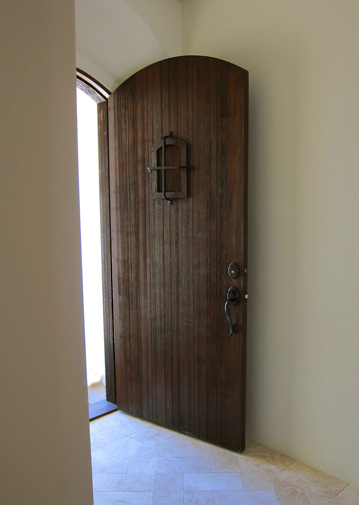 Rustic Entry Door for a Small Spanish Cottage in Montecito CA