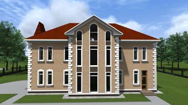 Кирпичный индивидуальный жилой дом [001.14]