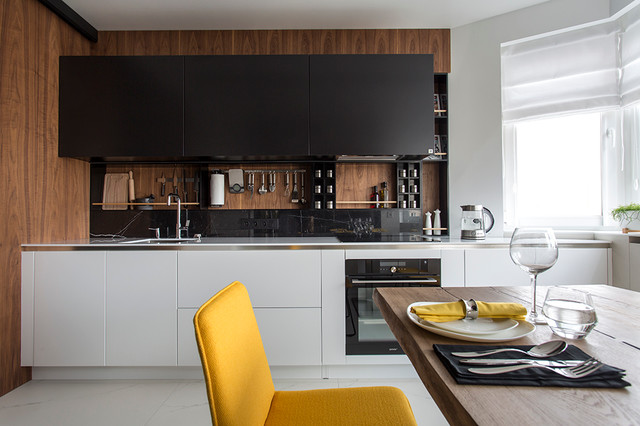 25 идей интерьера кухни 9 кв. м в современном стиле