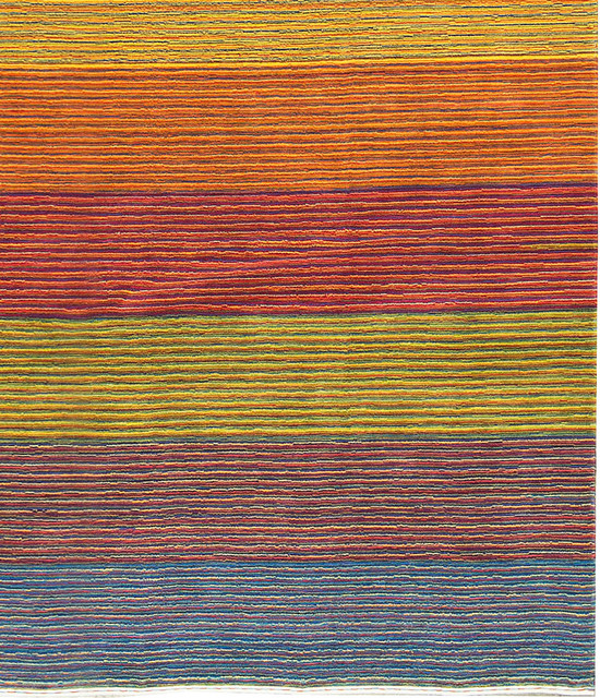 Contemporary Hand Woven Rug, 7'9"x9'9"