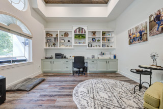 Built-in Study Table and Over Hung Cabinet - LA MAISON CARPENTRY