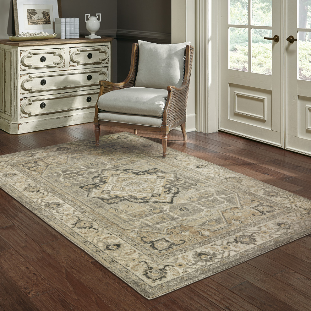 Oriental Weavers Florence 1805X Beige/Grey Area Rug, 5'3"x7'6