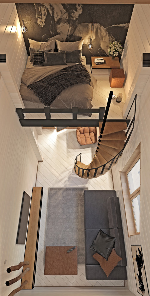 Дизайн проект интерьера в деревяном доме