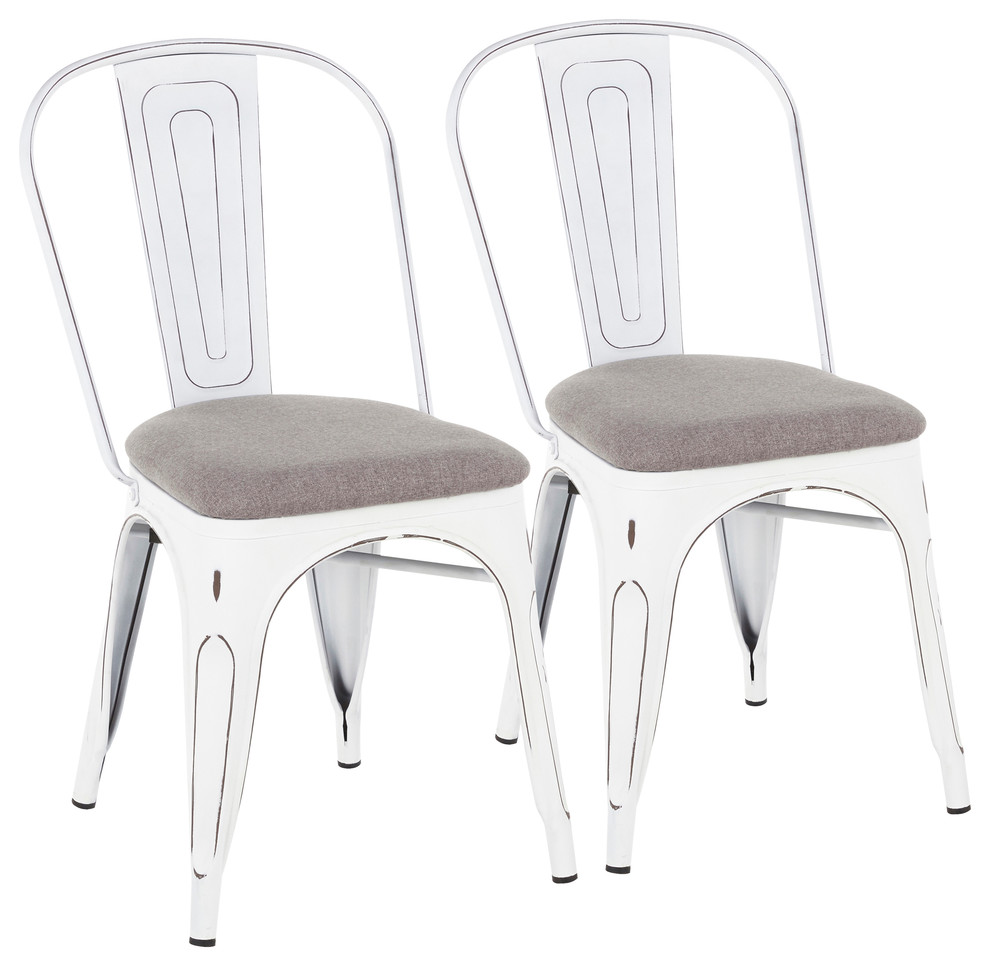 LumiSource Oregon Industrialfarmhouse Dining Chair, Set of 2