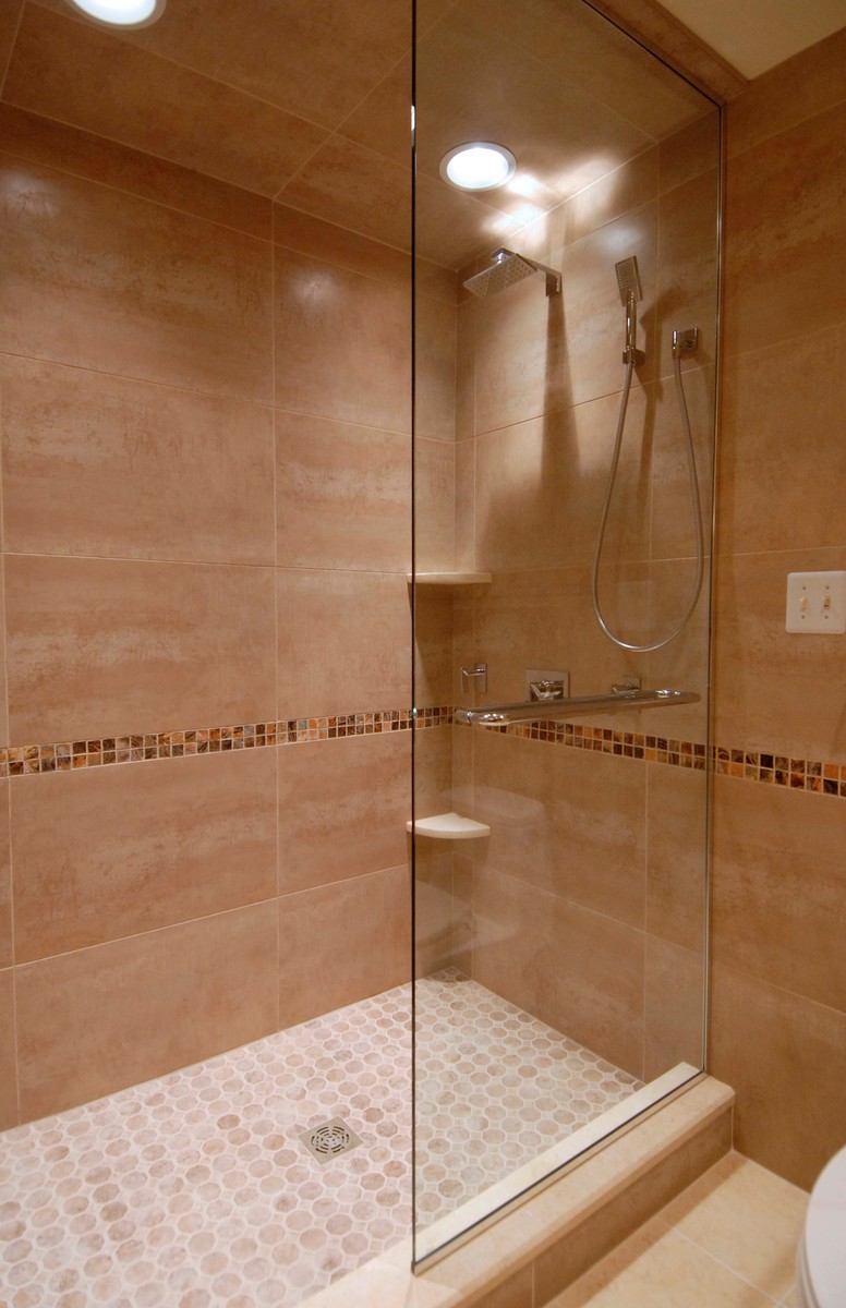 Inspiration for a transitional cement tile bathroom remodel in DC Metro
