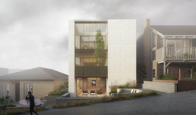 KN Residence contemporain-facade