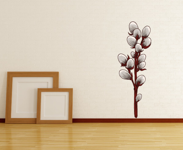 Blossom Branch Vinyl Wall Decal BlossomBranchUScolor006; 72 in.
