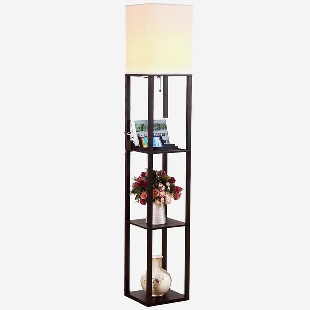 Brightech Maxwell Usb Shelf Floor Lamp Transitional Lamps Brightech Maxwell Usb Shelf Floor Lamp Transitional Lamps By