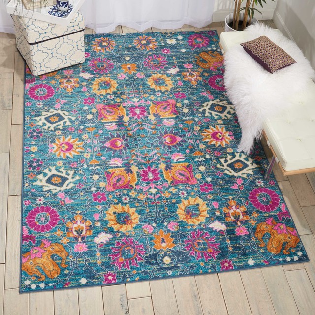 Nourison Passion Area Rug Mediterranean Rugs By Bedroom Decor Area Rugs Nourison Passion Rug Denim