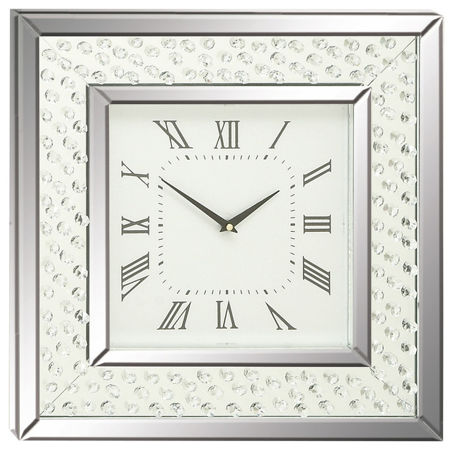 Glass Jeweled Wall Clock Contemporary Clocks By Glass Jeweled Wall Clock Contemporary