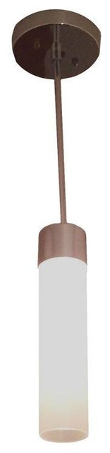 Used Chrome and Frosted Glass Pendant Light -Set of 5