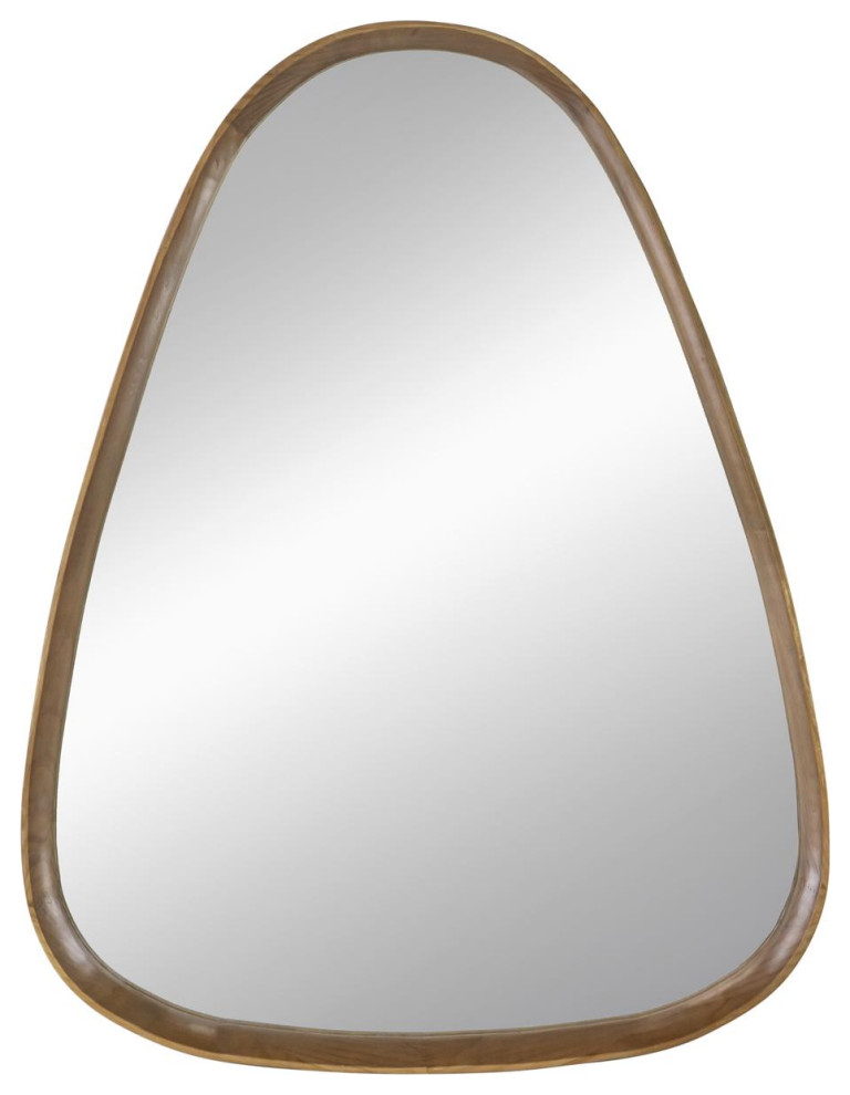 Wayne Wall Mirror, Brown Transitional Wall Mirrors by Lighting New York Houzz