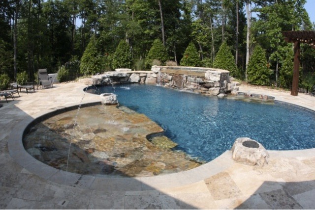Photo of a tropical pool in Charlotte.