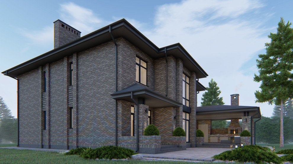 Двухэтажный дом в стиле Прерий