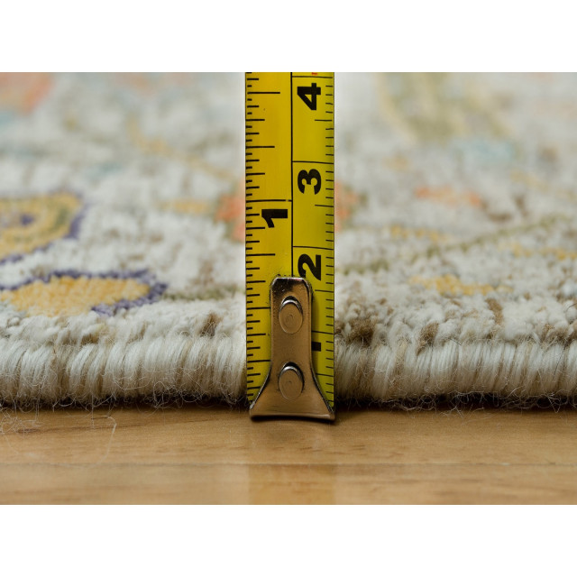Manchester Wool Rug Manchester Tan Hand Knotted Sickle Leaf Design Silk With Wool Rug 3' x ...