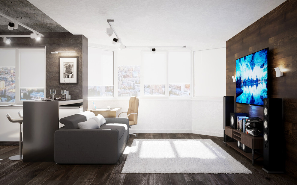 Холостяцкая квартира (гостиная/кухня)